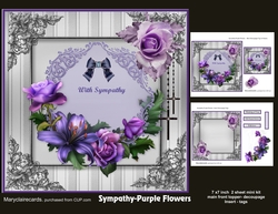 Sympathy-Purple Flowers mini kit