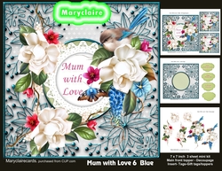 Mum with Love mini kit 6 blue