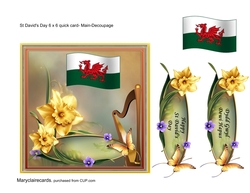 St. Davids Day 6 x 6 quick card