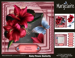 Ruby Flower Butterfly mini kit