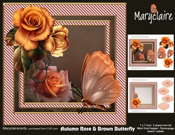 Autumn Rose & Brown Butterfly mini kit