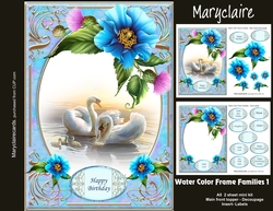 Water Color Frame Families 1 mini kit