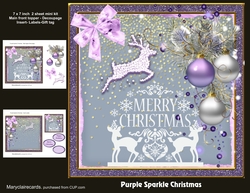 Purple Sparkle Christmas mini kit