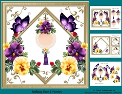 Birthday Time 1-Pansies