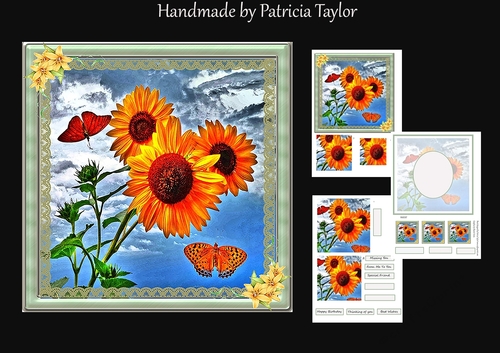 Sunflower and Butterfly