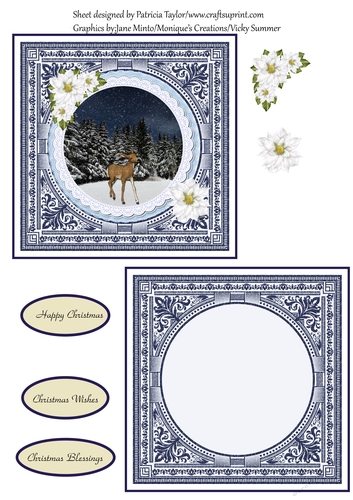 Deer at Christmas night time