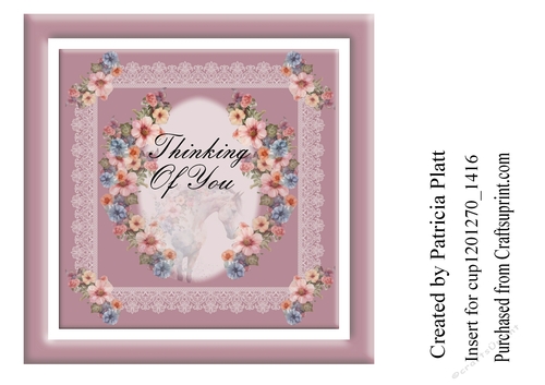 Lavendar Dreamy Horse Thinking of You insert 