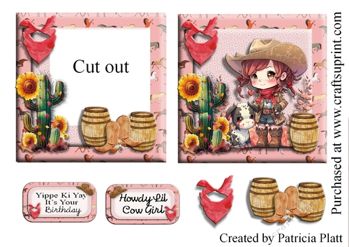 Cow and Cow Girl Aperture card