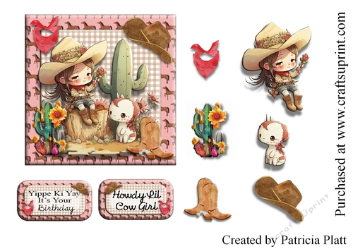 Cow Girl with Goat Topper