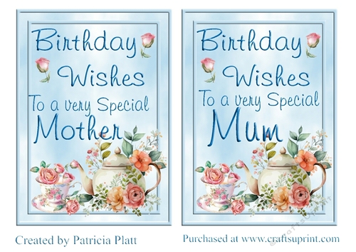 Birthday Wishes To a Very Special Mother/ Mum Topper