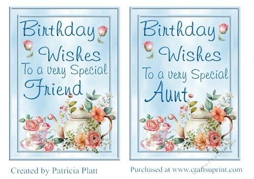 Birthday Wishes To a Very Special Friend/Aunt Topper