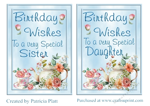 Birthday Wishes To a Very Special Sister/Daughter Topper