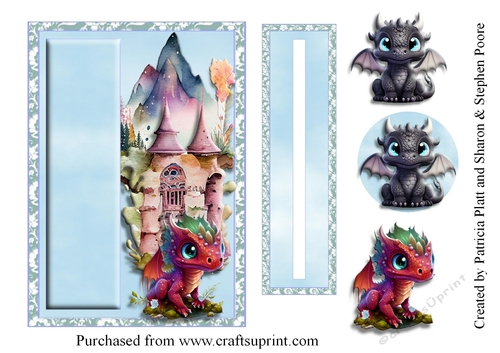 Magical Dragon Slider Card