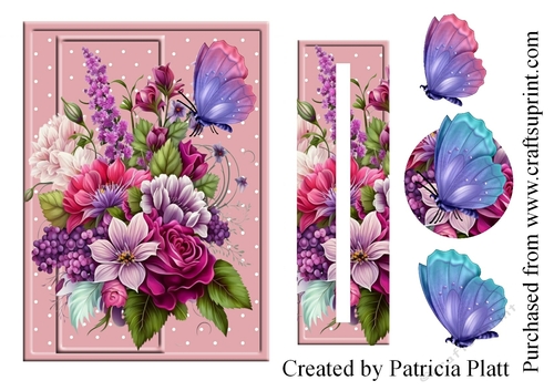 Butterflly and Flowers Slider Card Topper