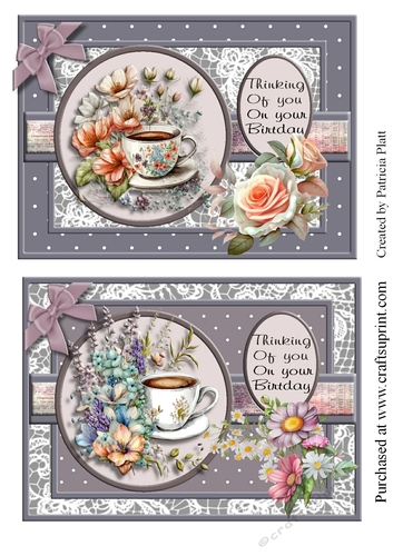 Thinking of You On Your Birthday Cuppa Toppers