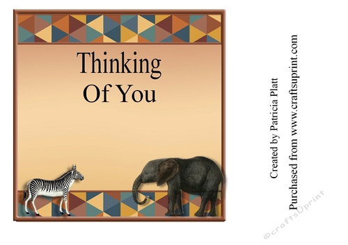 African Baby Wildcats 7x7 Square Thinking of You Insert