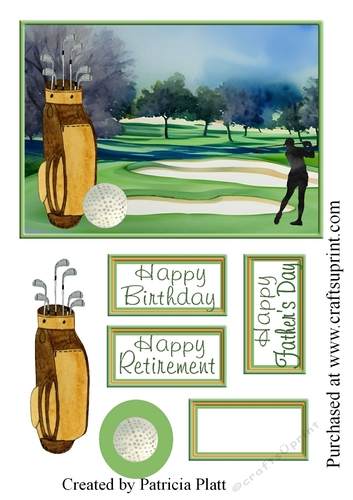 Golf Topper Happy Birthday, Fathers Day, Retirement