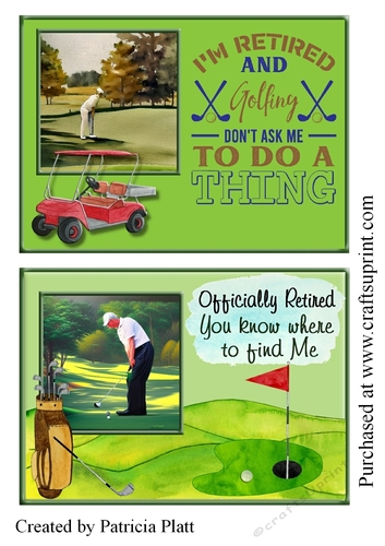Retired Golfer  5x7 Quick Toppers