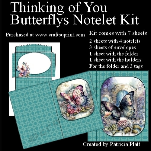 Thinking of You Butterfly Notelets Kit