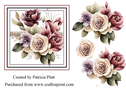 Modern Rose Bouquet 6x6
