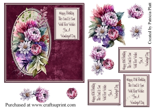 Birthday Floral 6x6