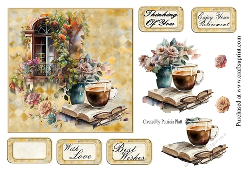 Coffee in the Garden 2 6x6