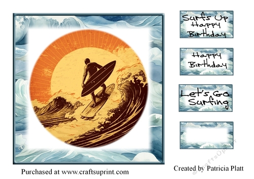 7x7 Surfs Up Happy Birthday #4