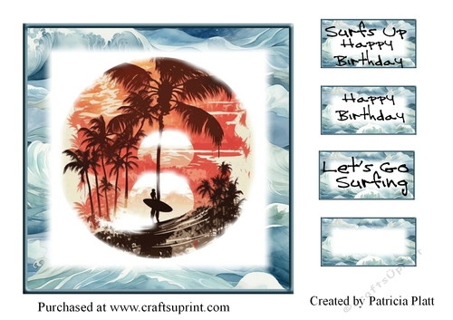 7x7 Surfs Up Happy Birthday #5
