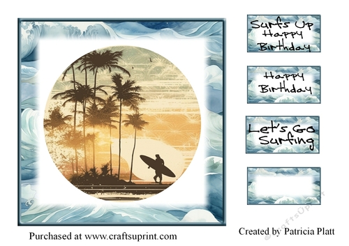7x7 Surfs Up Happy Birthday #6