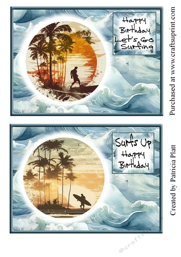 5x7 Surfing #1 Toppers