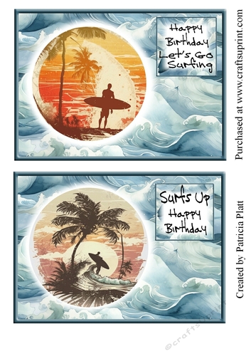 5x7 Surfing #2 Toppers