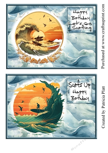 5x7 Surfing #5 Toppers