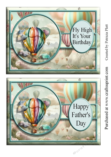 Hot Air Balloons Quick Toppers Fathers Day and Birthday
