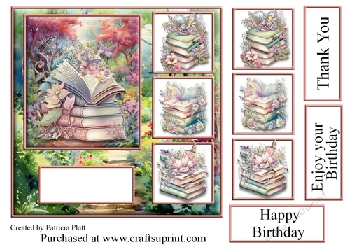 7x7 Fairy Books Floral Path