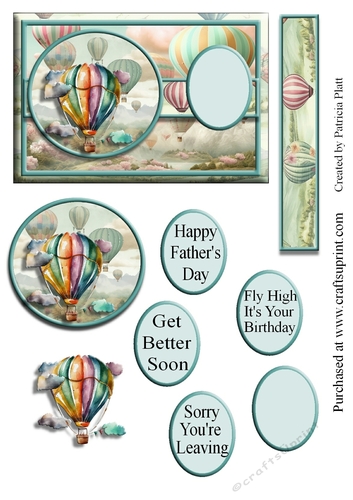 4x6 Hot Air Balloon Topper