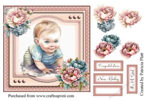 New Baby Girl 7x7 