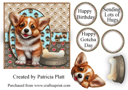 6x6 Corgi Topper