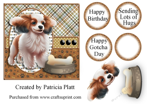 6x6 Cavvalier King Charles Spaniel  Topper