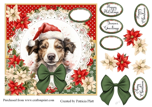 7x7 Christmas Dog