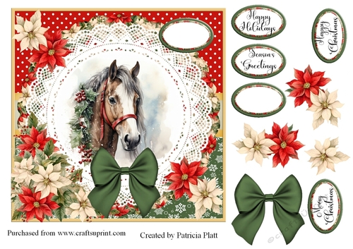 7x7 Christmas Horse