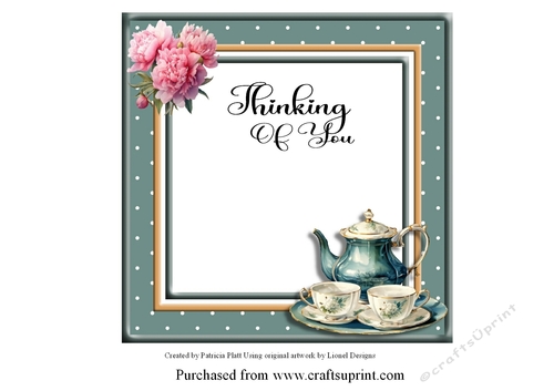 7x7 Tearoom Happy Thinking of You Insert