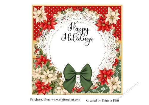 7x7 Christmas Animal Happy Holidays Insert