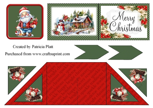 Christmas Santa Criss Cross Card