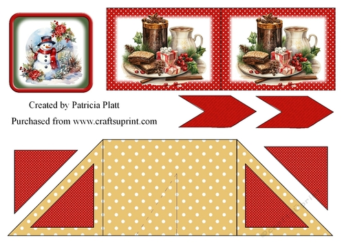 Christmas Snowman Criss Cross Card