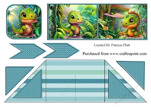 Dinosaurs Criss Cross Card