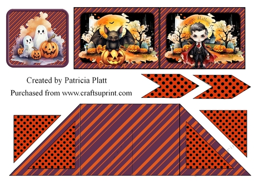 Halloween Vampire Criss Cross Card
