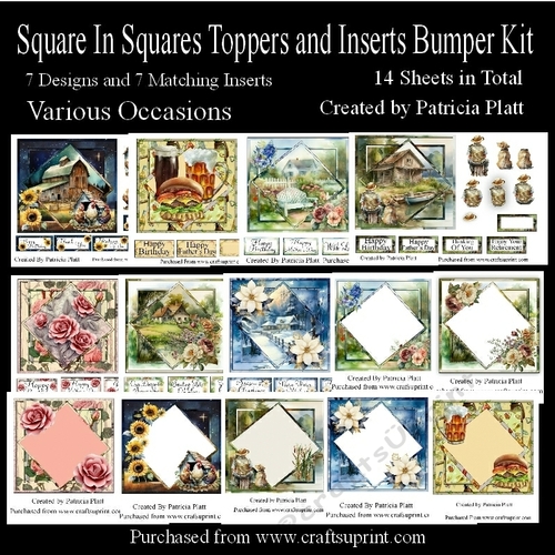 All Occasions Square in Squares Toppers and Inserts Bumper Kit