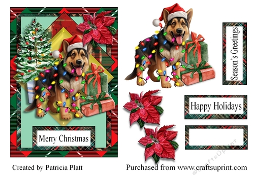 Christmas German Shepard