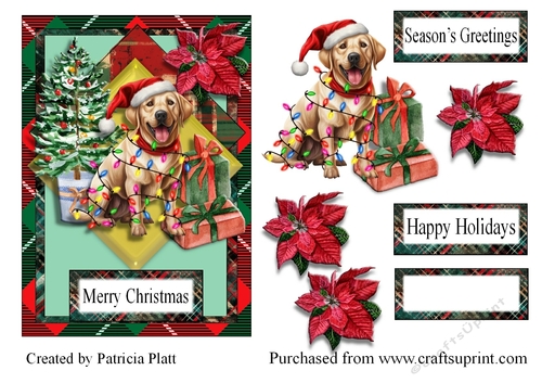Christmas Golden Labrador