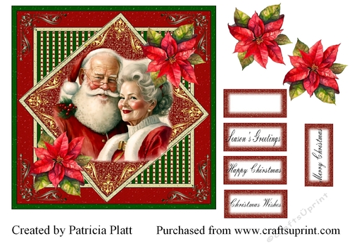 Santa and Mrs. Claus Topper